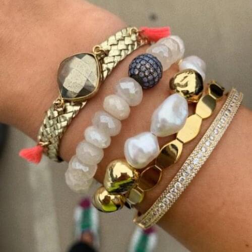 2021 Top Quality Fashion Crystal Tennis Bracelet Zircon Beads Bracelet Bangle Chains Strand Bracelets For Women Pulseiras Bijoux