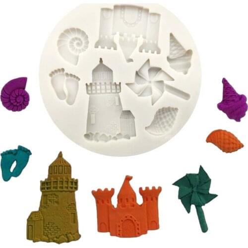 Windmill Castle 100% Platinum Silicone Sugarcraft Mould Set, Fondant Cake Decorating Tools