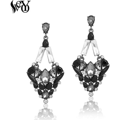 VEYO Acrylic Crystal Earrings For Women Vintage Earrings Classic High Quality Brincos Pendientes