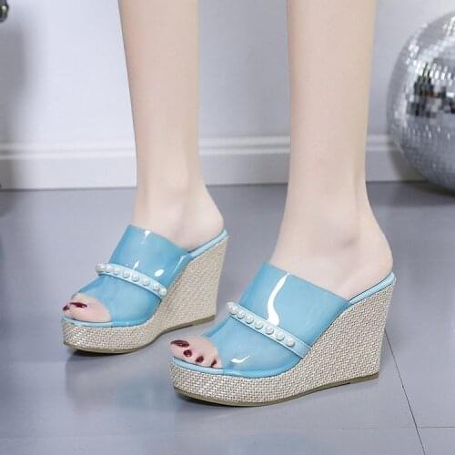 2021 New Wedge Heel Sandal for Ladies High Heel Platform Eye Open Toe Cool Slipper Summer Sandal for Women
