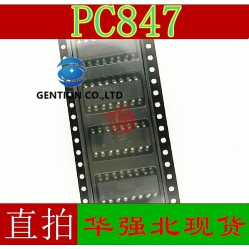 10PCS PC847 light coupling four groups PC817 PC817-4 light coupling SOP-16 in stock 100% new and original
