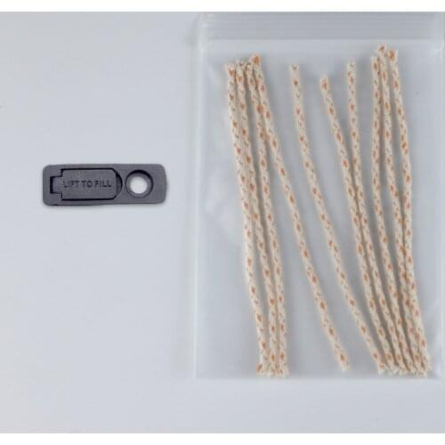 11pcs/Set Copper Wire Cotton Core Wicks & Reduce Gasoline Volatile Rubber Bottom Replacement Fit For Kerosene Oil Lighter