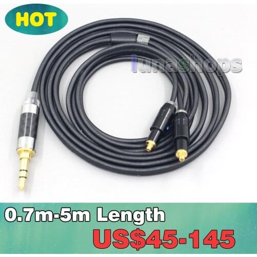 2.5mm 4.4mm XLR 3.5mm Black 99% Pure PCOCC Earphone Cable For Shure SRH1540 SRH1840 SRH1440 LN007104