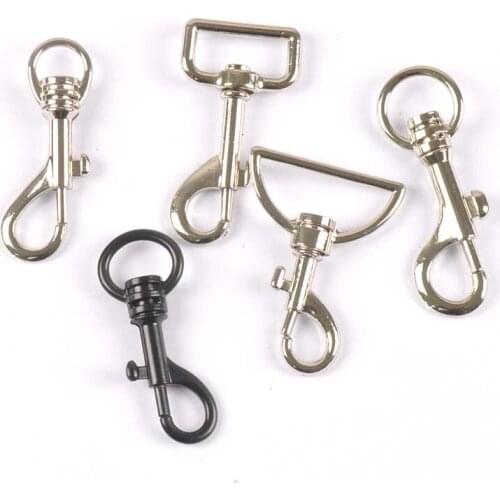 2Pcs Metal Silver Belt Buckle Handbag Bag Clasps Carabiner Snap Hook DIY Accessories Swivel Trigger Clips Lobster Clasp c2151