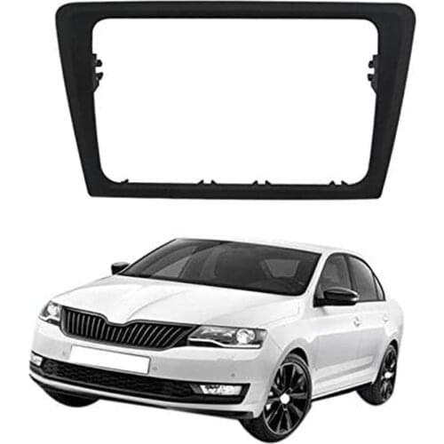 2Din Car Radio Panel Fascia Stereo Fascia Frame Panel Dash Mount Kit Adapter Trim Bezel Fascia for Skoda Rapid 2013