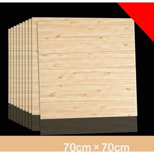 3D Wood Grain Wall Sticker Home Decor Foam Waterproof Wall Covering Self Adhesive Wallpaper For Living Room Bedroom Roof