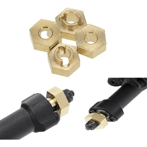 4PCS 3MM Brass Hex Adapter for 1/24 AXIAL SCX24 AXI 90081 RC Car Accessories