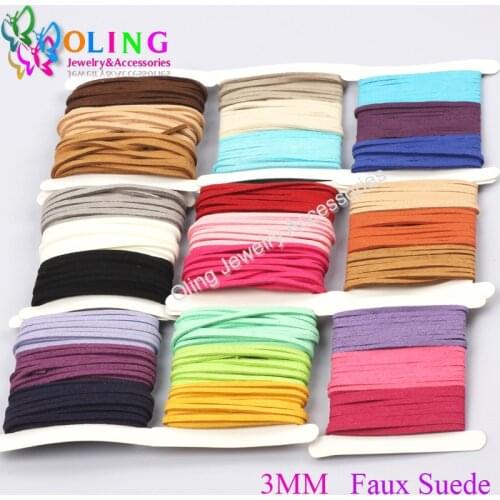 6M/card Flat square Simulation Paper fleece Cord multiple colors line/Wire DIY necklace Bracelet earrings jewelry making 2019