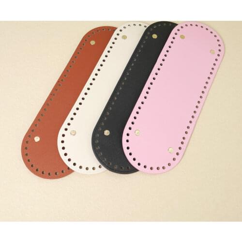 30*10cm Long Oval Holes For Knitted Bag Accessories Diy Pu Crochet Bag Bottomwith Bag Leather Holes For Bottom 2021 New Fashion