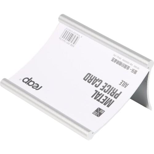 Aluminum Metal Table Sign Holder L Desk Name Card Display Stand Card Desktop Price Tag Frame Shelf Talker Advertising Rack Case