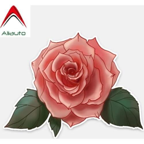 Aliauto Flowers Car Stickers Roses Accessories Decor Vinyl Decal for Smart Fortwo 451 Hyundai I40 Bmw E92 Audi B8 ,15cm*11cm
