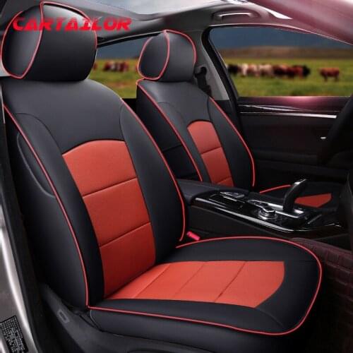 CARTAILOR Cowhide Car Seat Cover Styling for BMW x6 e71 Seat Covers Cars Accessories Sets Black Leather Seats Supports for f16