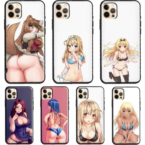 Sexy Anime Hot Girls Funda Case For iPhone X XR XS MAX 12 Mini 11 Pro Max 5S 6S 8 7 Plus SE 2020 Cover Shell