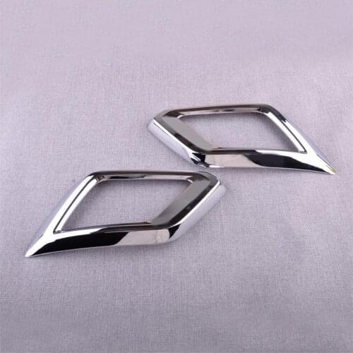 CITALL 1 Pair Exterior Front Bumper Fog Lamp Light Cover Trim Fit for Nissan Rogue X-Trail 2014 2015 2016 Car Decoration