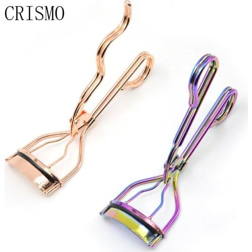 CRISMO Professional Eyelash Curler with Silicone Pads Eye Lashes Curling Clip Eyelash Cosmetic Makeup Tools Accessories