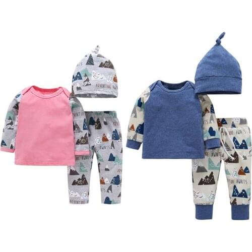 Carton Childrens Cartoon Sweater Sport School Fashion Long Sleeve Set Soft Cute Active Warm Kids 3 Sets