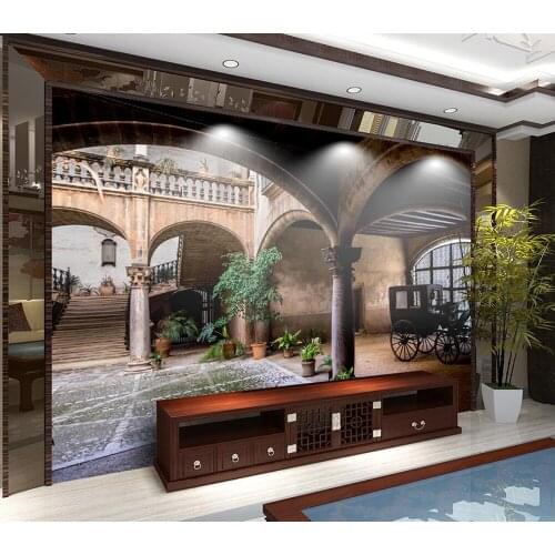 Custom wallpaper High-definition Zurich patio arch palace background wall