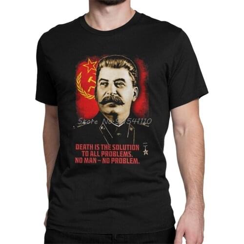 Men USSR Communist Tshirt Allied Nations Joseph Stalin T-Shirt Russia Cotton Mens Tee Shirt Short Sleeve T Shirt Best Gift Tops