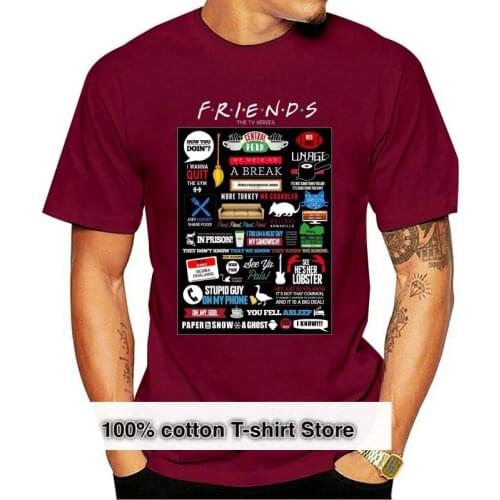 Friends Sitcom TV Series Quote Ross Rachel Monica Chandler T-Shirt Tee Top tees causal summer t shirt free shipping