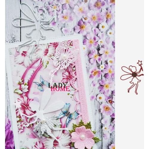 Lovely Fairy Girl Metal Cutting Dies for Craft Dies Stencil Template Scrapbooking Embossing Knife Blade Punch Cards Dies Cut