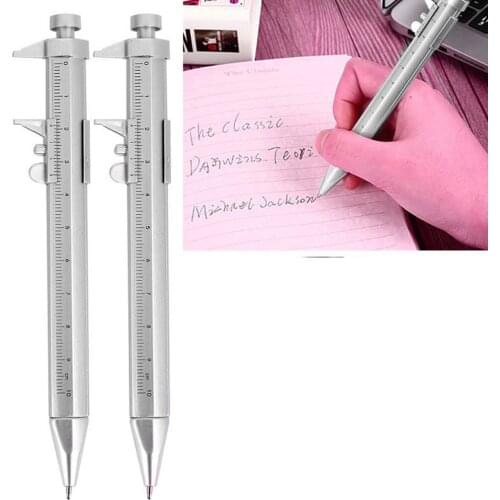 0.5mm Multifunction Gel Ink Pen Stationery Pen Round Tip Ballpoint Pen 2 Colors Optional Stationery Pen Vernier Ballpoint Pen