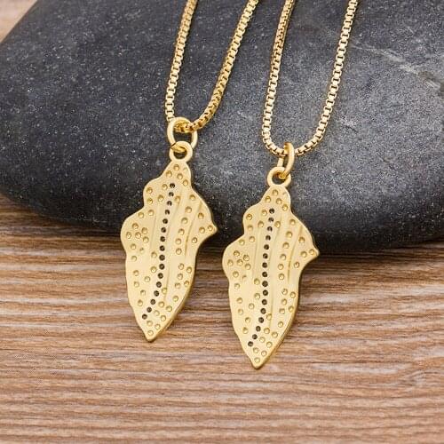 Fashion Geometric Chain Charm Pendants Necklaces For Women Gold Cubic Zirconia Necklace New Design Jewelry Accessories Gift