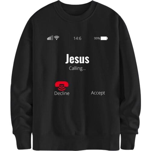 Jesus Calling Fleece Mans Sweatshirts Hoodies 2020 Brand New Arrival Hoody Harajuku Autumn Pullovers Black Moleton Masculino