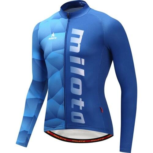 Miloto Men Long Sleeve Cycling Jersey cycling clothing maillot ciclismo roupa ciclismo Breathable Bike Jersey Top