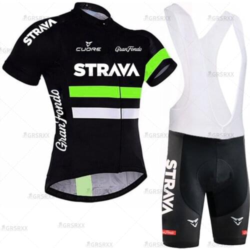 Men Cycling Jersey Sets Shirt Bib Set 2021 Summer Mountain Bike Suit Anti-UV Bicycle Team Racing Uniform Jumpsuit Clothes