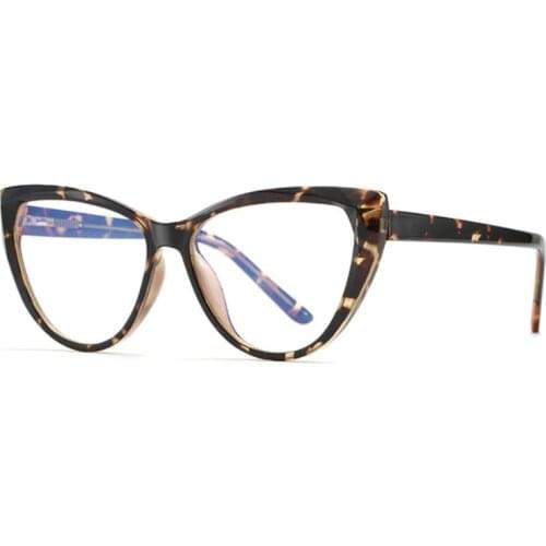 TR90 Cat Eye Clear Computer Glasses Anti Blue Light Blocking Glasses Filter Reduces Eye Strain Gaming Goggles Eyewear