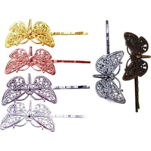 Wholesale 120piece Hair Pins with 38x20mm Dragonfly Hairpins Jewelry Findings Hair accessories HPF41