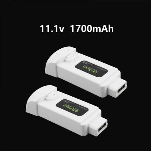 Original 11.1V 1700mAh 18.87Wh Lipo Battery for Yuneec Breeze Flying Camera Drone Extra Replacement Rechargeable Battery 2Pcs