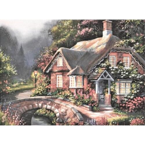 Landscape Cottage Garden 5D DIY Diamond planting Embroidery Rhinestones Pictures Diamond Mosaic Full Drill Square Decor New