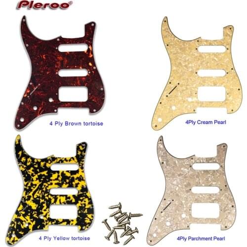 Pleroo Custom Guitar Parts - For USA / Mexico FD Left hand 72' 11 Screw Holes Standard St SSH Guitar pickguard Scratch Plate