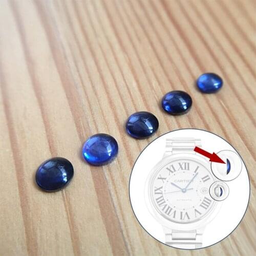Sapphire crystal (blue zircon) for Car tier Ballon Bleu automatic watch crown