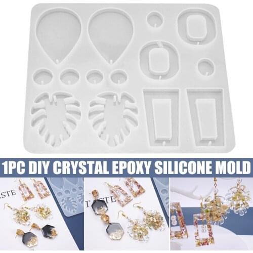 Silicone Leaf Earring Pendant Jewelry Epoxy Mold Resin Casting Mould Tool 11.6x13.7cm AIC88
