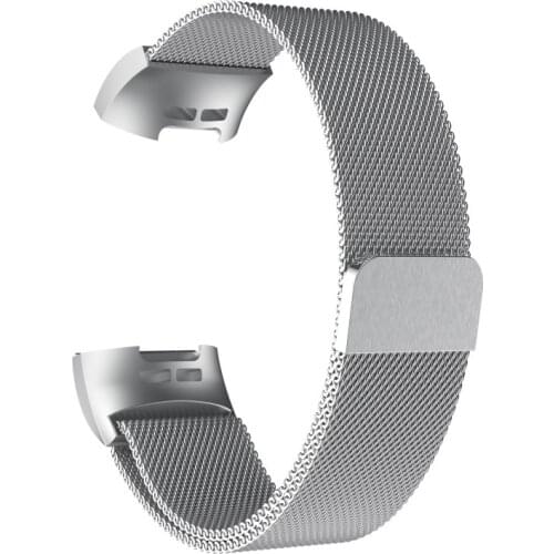 Compatible with Fitbit Charge 3/4 Bands for Women Men Stainless Steel Mesh Magnetic Metal Band Replacement
