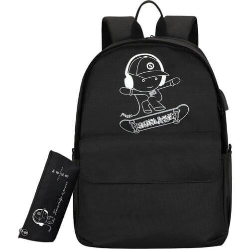 High Quality Oxford Black Girls School Bag Kids Backpack School for Teenagers Boys Book Bags Children Mochila Escolar