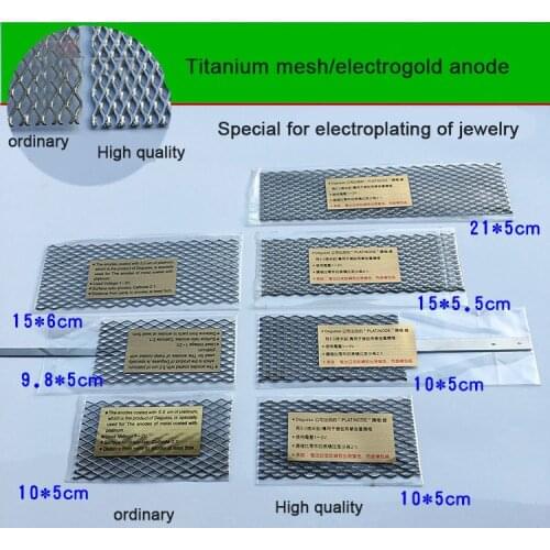 Titanium mesh electrode platinum layer high purity titanium mesh platinum jewelry electroplated gold plate plated rhodium platin