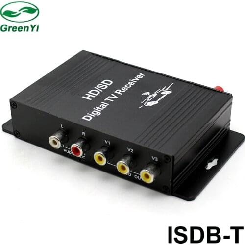GreenYi South America H.264 ISDBT ISDB-T TV Tuner Mobile Car Digital TV Receiver Box For Android 5.1/6.0/7.1/8.0 Car DVD Player