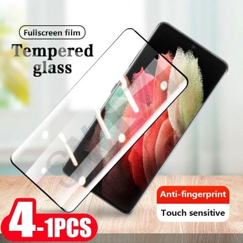 4-1Pcs 9H protective Film for Samsung Galaxy s20 s21 FE ultra on the tempered glass s10 lite s10e plus phone screen protector