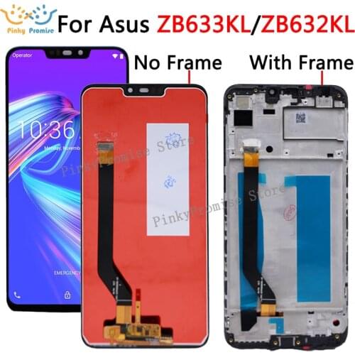 6.26"For Asus Zenfone Max M2 ZB633KL/ZB632KL X01AD LCD Display Screen+Touch Panel Digitizer For ZB633KL X01AD Display with frame