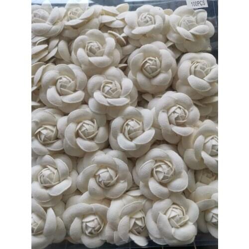 10pcs per lot white cloth rose flower DIY decoration dec