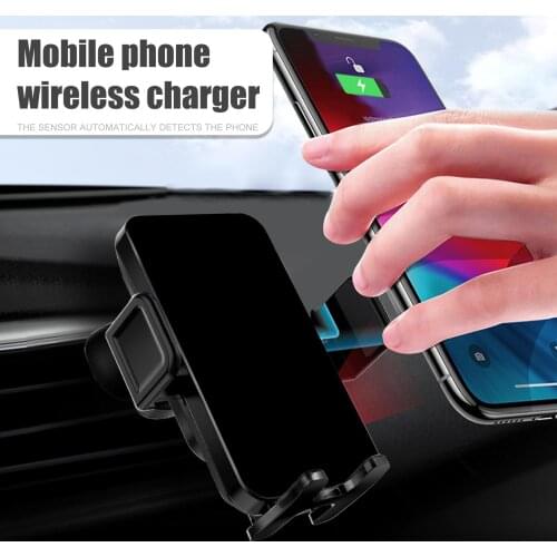 10W Wireless Car Charger Aluminum Alloy Quick Charger Adapter Dock Car Charger for Moble Phone Fast Charging Wireless Charger
