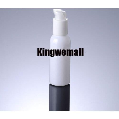 300pcs/lot Capacity 100ml PET White Plastic Lotion Bottle for Cosmetic Packaging PWG30