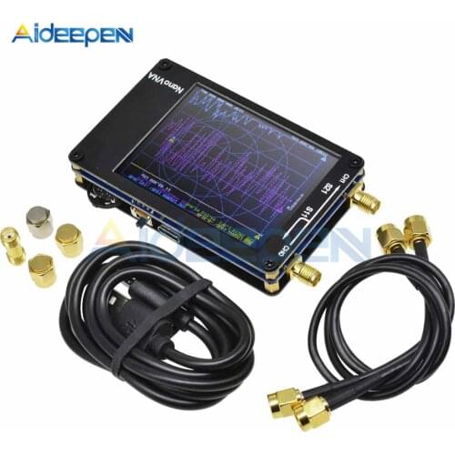 2.8 inch LCD NanoVNA Vector Network Analyzer Kit MF HF VHF UHF 50KHz-900MHz Antenna Analyzer Built-in Battery+USB Type-C Cable