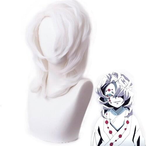 Anime Demon Slayer Kimetsu no Yaiba Rui Wig Cosplay Costume Heat Resistant Synthetic Hair Men Women Party Cosplay Wigs