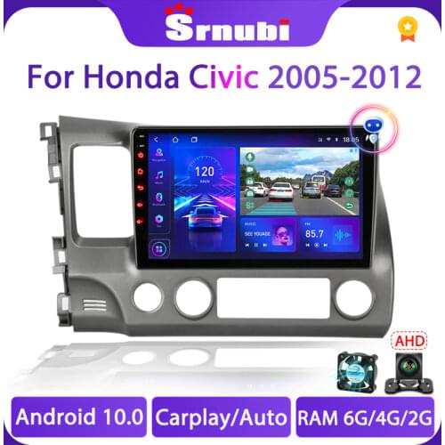 10" Android10.0 Car Radio For Honda Civic 2005-2012 Multimedia Video Player Autoradio Navigation GPS 4G Net WiFi RDS 4+64G DSP