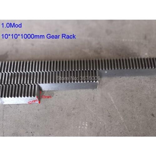 Free Shipping 10pcs 1M 1.0 Mod 10*10*1000mm Mold Gear Rack Precision CNC Rack (straight teeth) Toothed rack