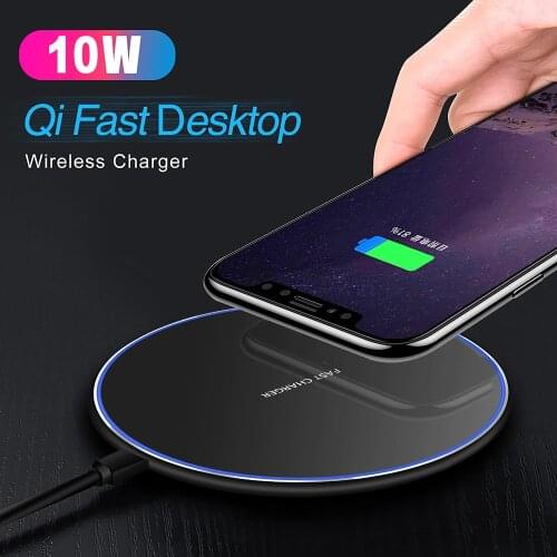 FDGAO Qi Wireless Charger For iPhone 12 11 X XS MAX XR 8 Plus 10W Fast Wireless Charging Pad for Xiaomi mi 11 10 Samsung S21 S20